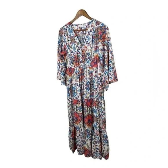 Anthropologie Boemo Bohemian V-neck Maxi Dress - Picture 3 of 10